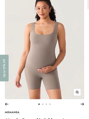 Momanda Maternity Romper - Taupe